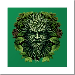 Jack Of The Wood Traditional Pagan Celtic Greenman Posters and Art